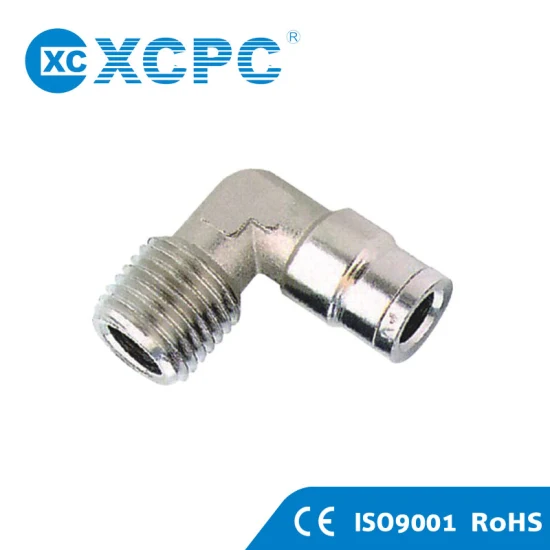 Mpl Metal Push in Pneumatic Air Tube Fittings Quick Coupler 90 Degree Elbow Brass Connector